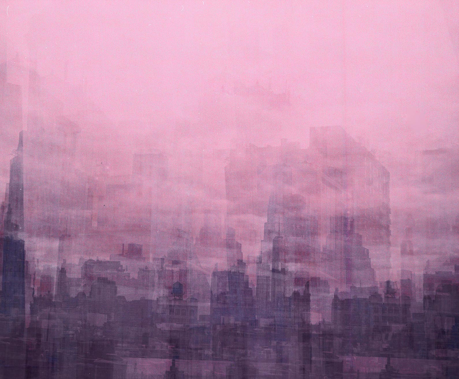 multiple exposure of NYC skyline