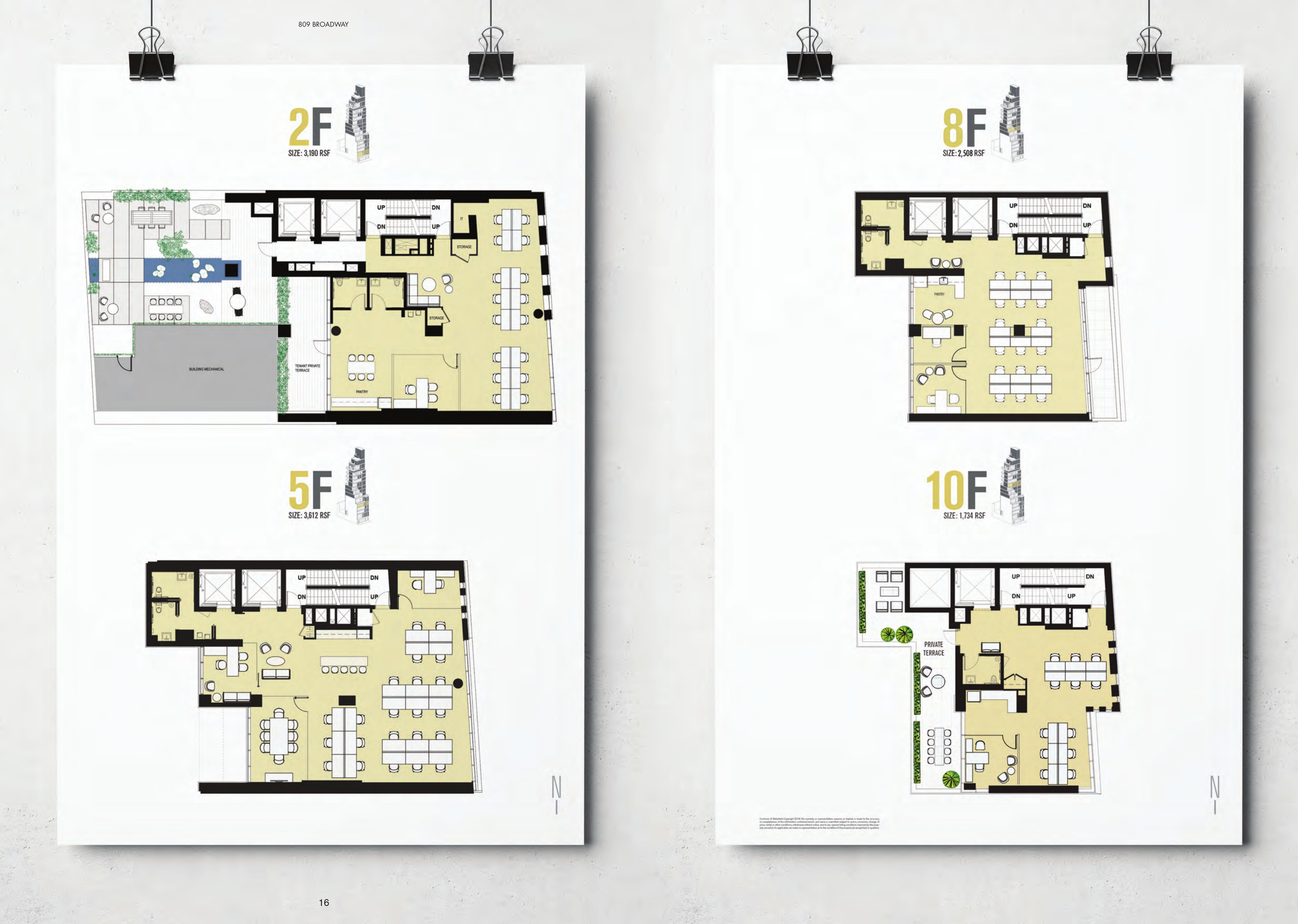 809 Broadway leasing floor plan spread