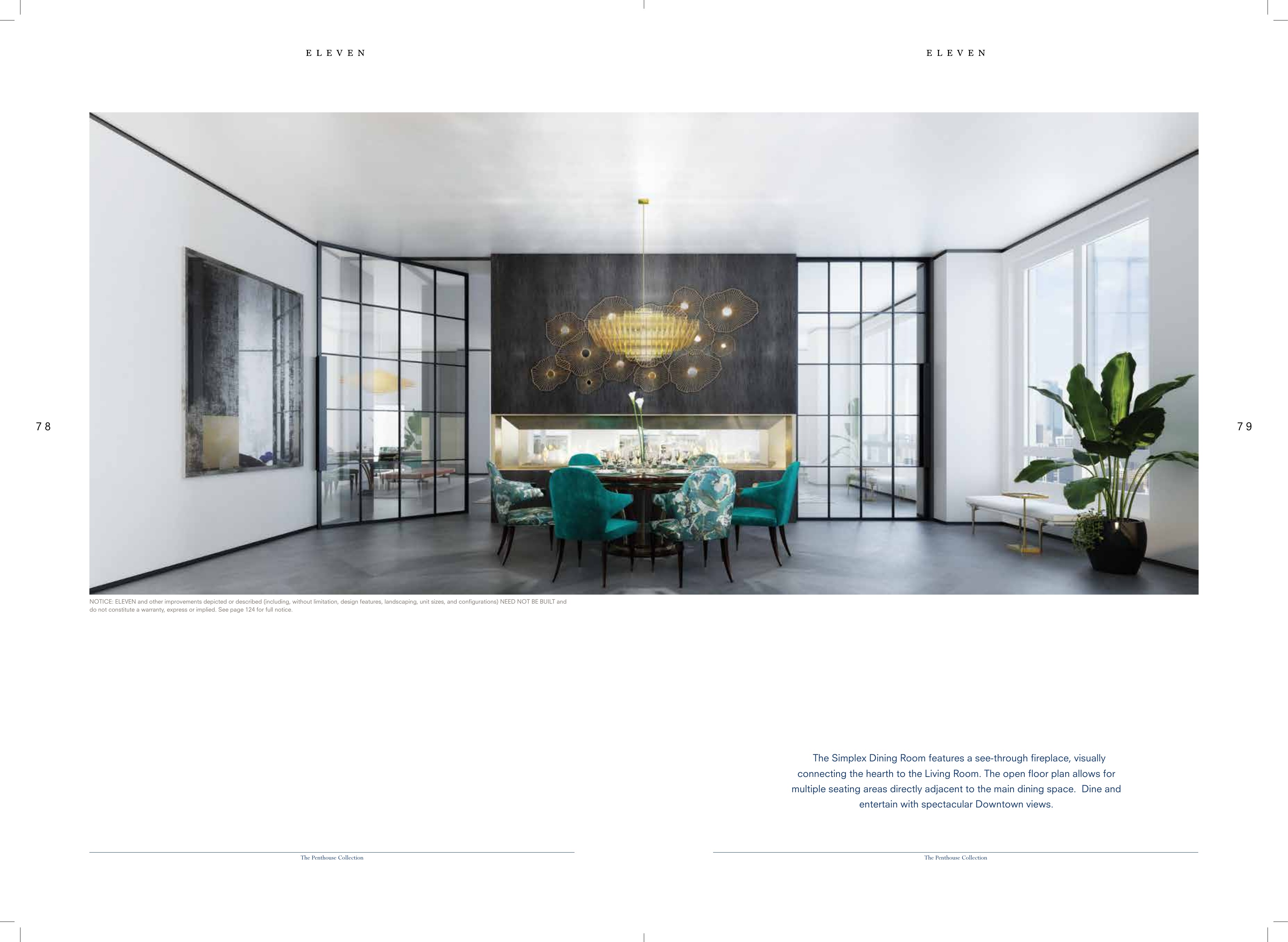 Eleven Penthouse Collection dining spread