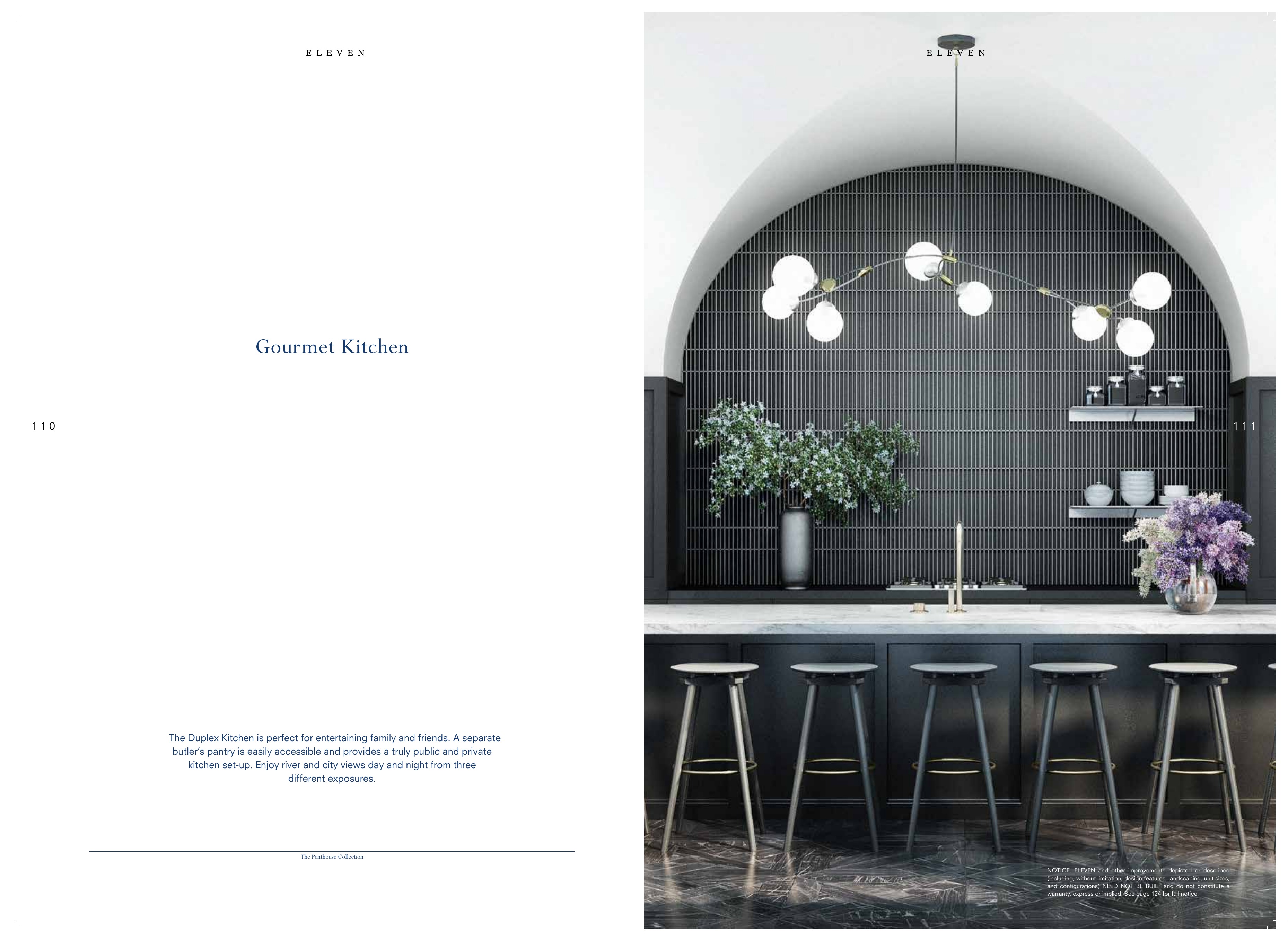 Eleven Penthouse Collection gourmet kitchen